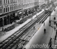 Oprava tramvajové trati v Budapešti
