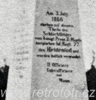 Pomník krátce po válce 1866