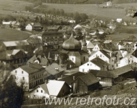 Pohled z kopců na Železnou Rudu