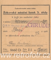Žákovský měsíční lístek