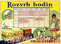 Reklama na školním rozvrhu