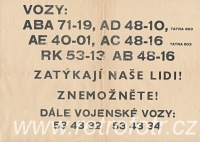 Leták z okupace v roce 1968